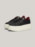 Black TH Monogram Leather Platform Trainers  Women