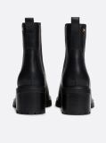Negru Enamel Flag Leather Cleat Chelsea Boots  Femei