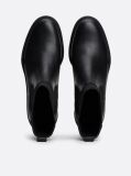 Negru Enamel Flag Leather Cleat Chelsea Boots  Femei