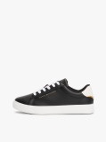 Negru Pantofi Sport Essential Din Piele Metalizata  Femei