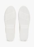 White Essential Metallic Leather Court Trainers  Women