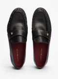 Negru Loafers Din Piele TH Monogram  Femei