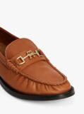 Brown Leather Horsebit Loafers  Women