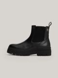 Negru Cizme Chelsea TH Monogram Din Piele  Femei