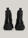 Negru Cizme Chelsea TH Monogram Din Piele  Femei
