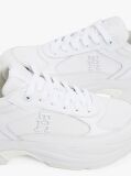 Alb Pantofi Sport Chunky Din Piele Cu Texturi Mixte  Femei