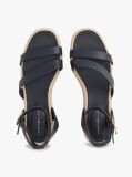 Blue Espadrile Cu Platforma Din Piele  Femei