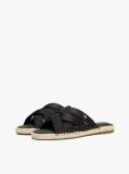 Negru Espadrile Din Satin  Femei