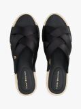 Negru Espadrile Din Satin  Femei