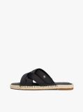 Negru Espadrile Din Satin  Femei