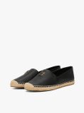 Negru Espadrile Din Piele  Femei