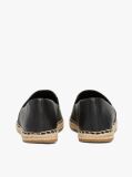 Negru Espadrile Din Piele  Femei