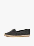 Negru Espadrile Din Piele  Femei
