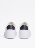 White Essential Leather Court Trainers  Women