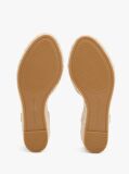 Beige Chambray Espadrille Wedge Sandals  Women