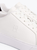 White Leather Flatform Court Trainers  Women