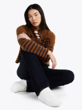 White Leather Flatform Court Trainers  Women