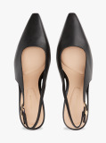 Negru Tocuri Slingback Din Piele Cu Varf Ascutit  Femei
