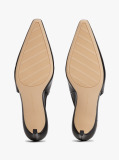 Negru Tocuri Slingback Din Piele Cu Varf Ascutit  Femei