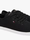 Black Canvas Flag Embroidery Trainers  Women
