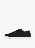 Black Canvas Flag Embroidery Trainers  Women