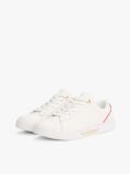 White Leather Court Trainers  Women