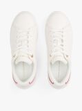 White Leather Court Trainers  Women