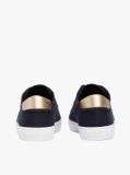 Blue Canvas Metallic Heel Trainers  Women