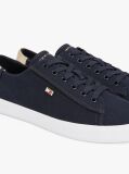 Blue Canvas Metallic Heel Trainers  Women