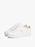 Alb Pantofi Sport Din Piele Cu Platforma  Femei