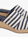 Multi Stripe Espadrille Wedge Mules  Women