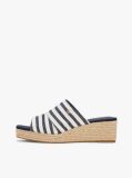 Multi Stripe Espadrille Wedge Mules  Women