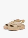 Bej Espadrile Cu Platforma Din Denim  Femei