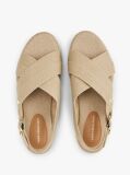 Bej Espadrile Cu Platforma Din Denim  Femei