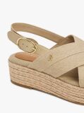 Bej Espadrile Cu Platforma Din Denim  Femei