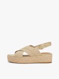 Bej Espadrile Cu Platforma Din Denim  Femei