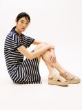 Bej Espadrile Cu Platforma Din Denim  Femei