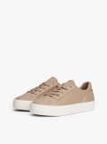 Bej Sneakers Din Piele Cu Talpa Groasa  Femei