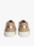 Bej Sneakers Din Piele Cu Talpa Groasa  Femei