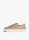 Bej Sneakers Din Piele Cu Talpa Groasa  Femei