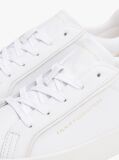 Alb Sneakers Din Piele Cu Embosare Metalica  Femei