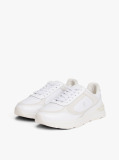 Alb Sneakers Din Piele Cu Talpa Cleat Si Monograma TH  Femei