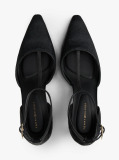 Negru Pantofi Cu Toc Stiletto Si Bareta Ankle T-Bar  Femei