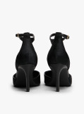 Negru Pantofi Cu Toc Stiletto Si Bareta Ankle T-Bar  Femei