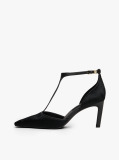 Negru Pantofi Cu Toc Stiletto Si Bareta Ankle T-Bar  Femei
