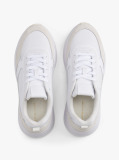 White Leather Patent Chunky Trainers  Women