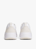 White Leather Patent Chunky Trainers  Women