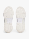 White Leather Patent Chunky Trainers  Women