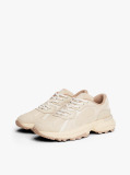 Bej Sneakers Din Piele Cu Talpa Cleat Si Monograma TH  Femei