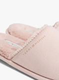 Pink Microsuede Logo Slippers  Women